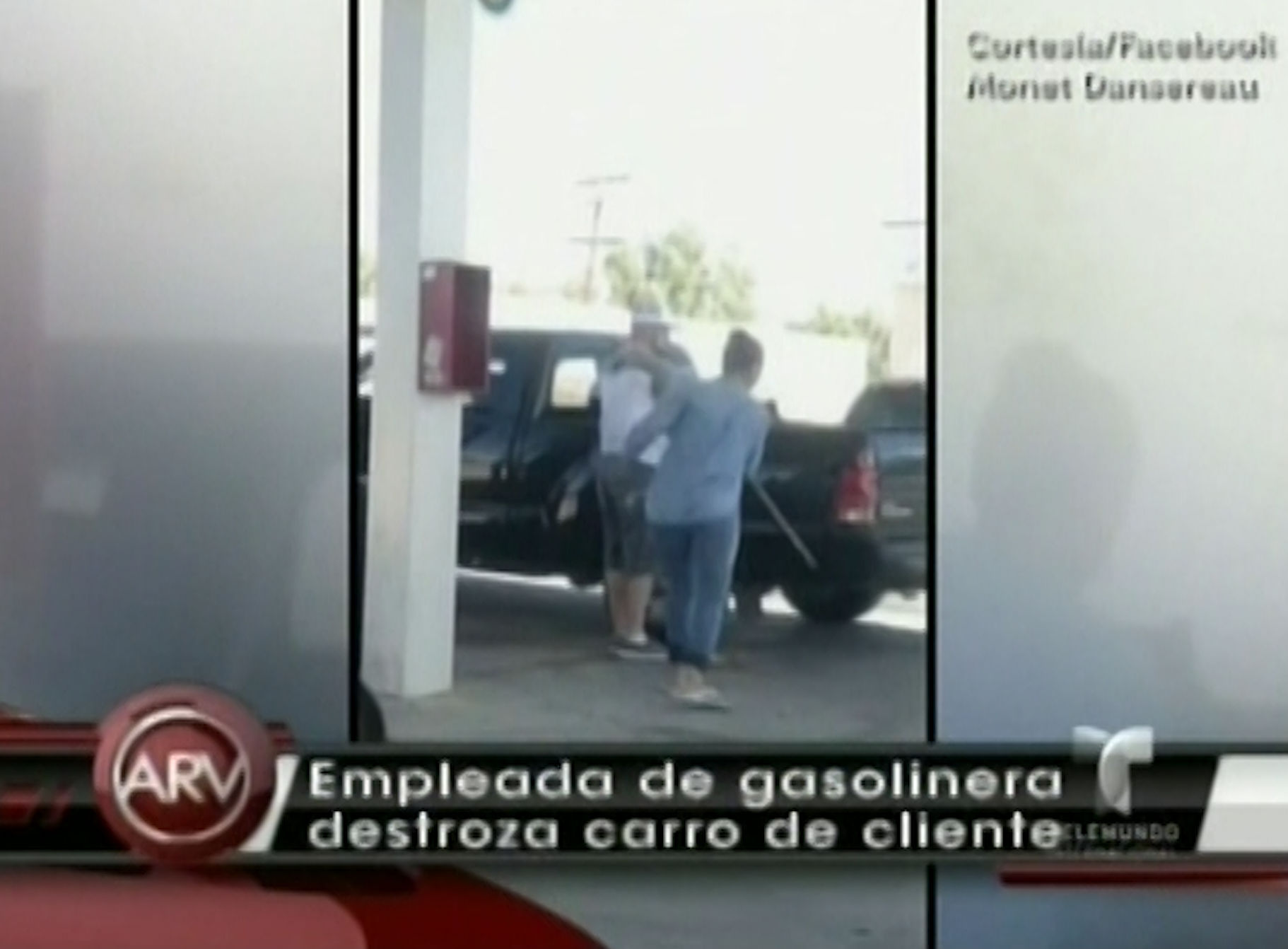 Empleada De Gasolinera Le Destroza El Vehículo A Un Cliente