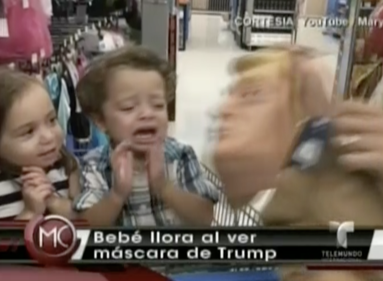 Video Viral. Este Bebé Llora Al Ver Mascara De Donald Trump