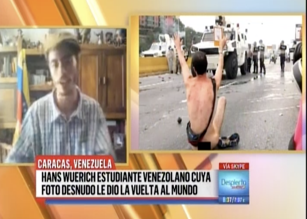 En Exclusiva Para Despierta America Hans Wuerich, El Venezolano Que Protestó Desnudo Contra La Dictadura : ‘Lo Que Yo Quería Era Hacer Llegar Mi Mensaje’