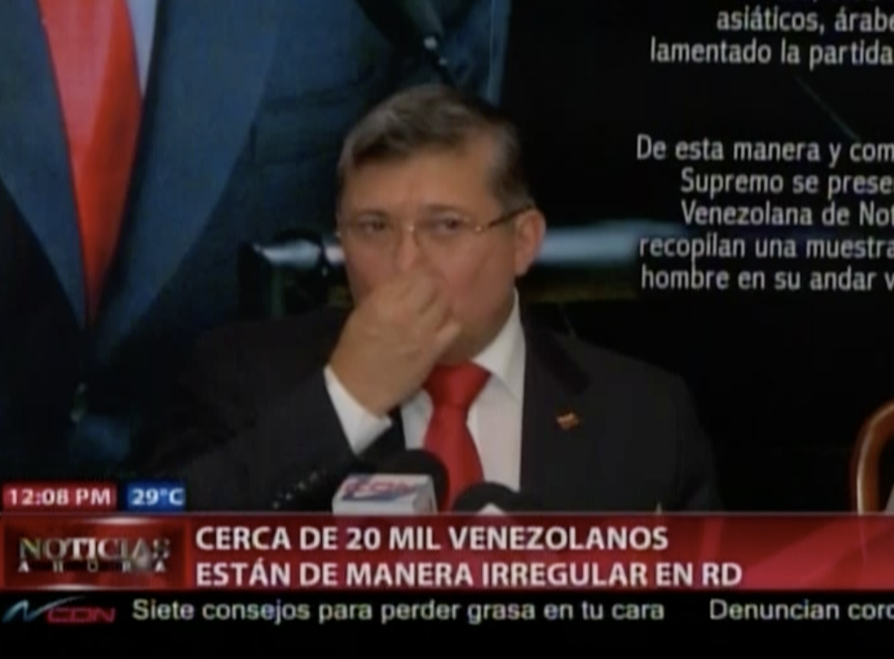 Embajador Del Regimen De Maduro En República Dominicana Dice Que Hay 20 Mil Venezolanos En RD Y Que La Crisis Es Culpa De La Oposición