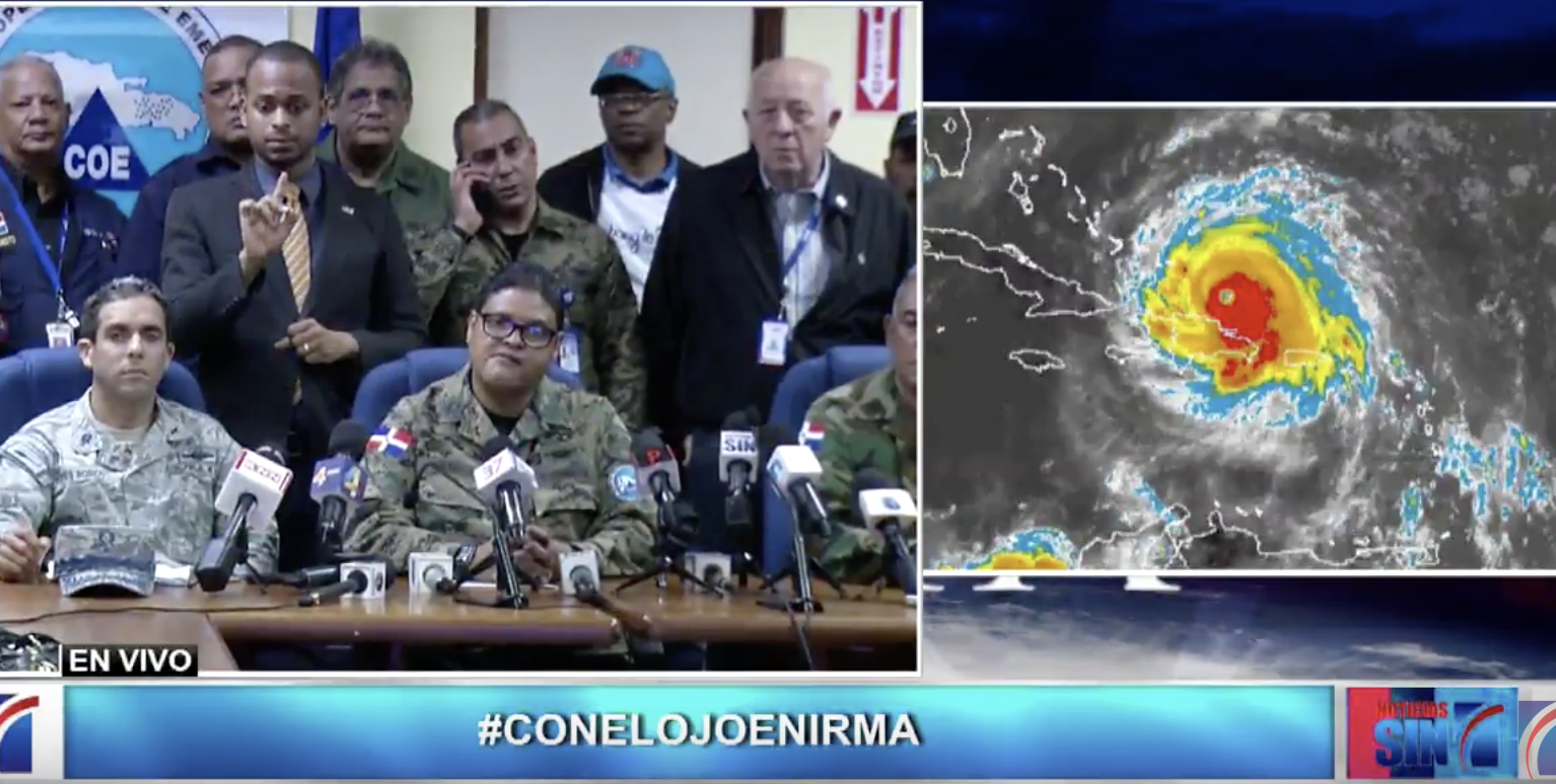 Rueda De Prensa Del COE En Vivo De Noticias SIN Cobertura Huracán Irma