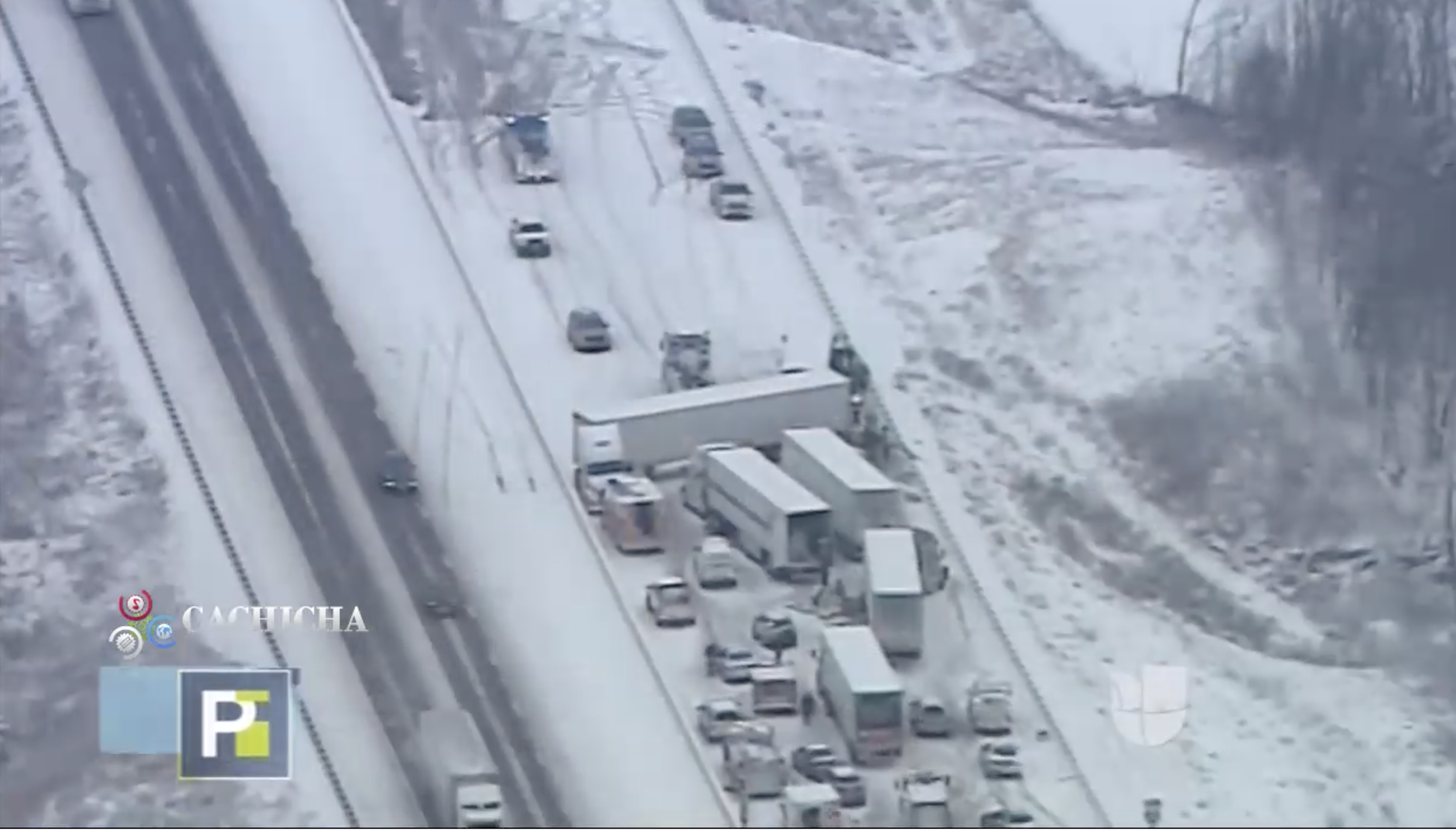 Aparatoso Accidente En Carretera Congelada De Kentucky