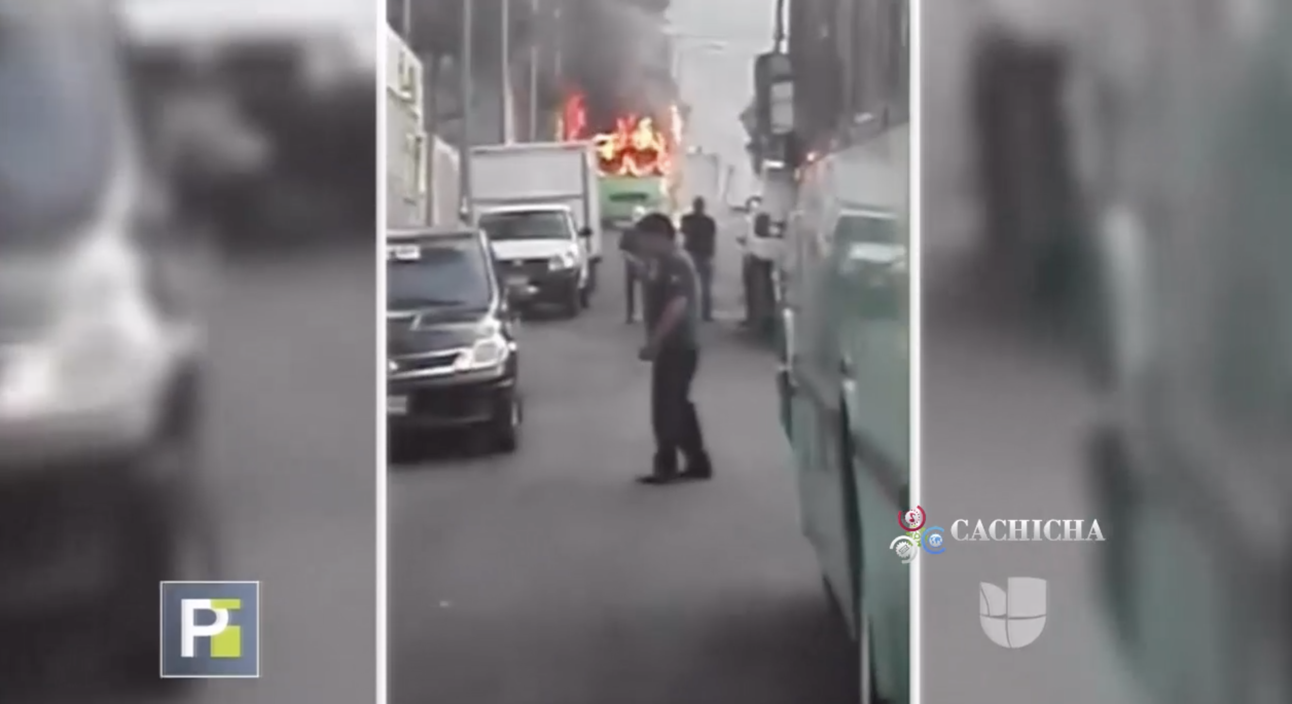 Queda Grabado Como Incendian Un Autobus En México