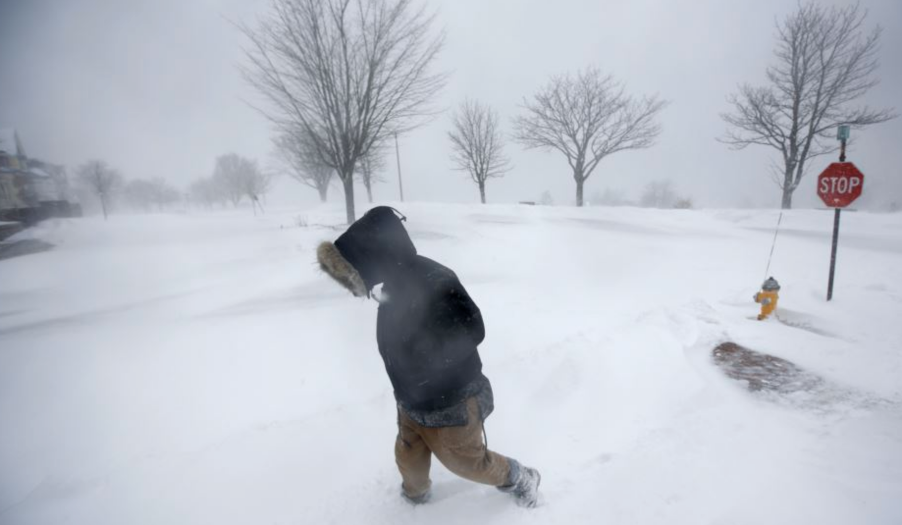 Nueva Inglaterra Totalmente Bajo La Nieve Por Tormenta De Frio