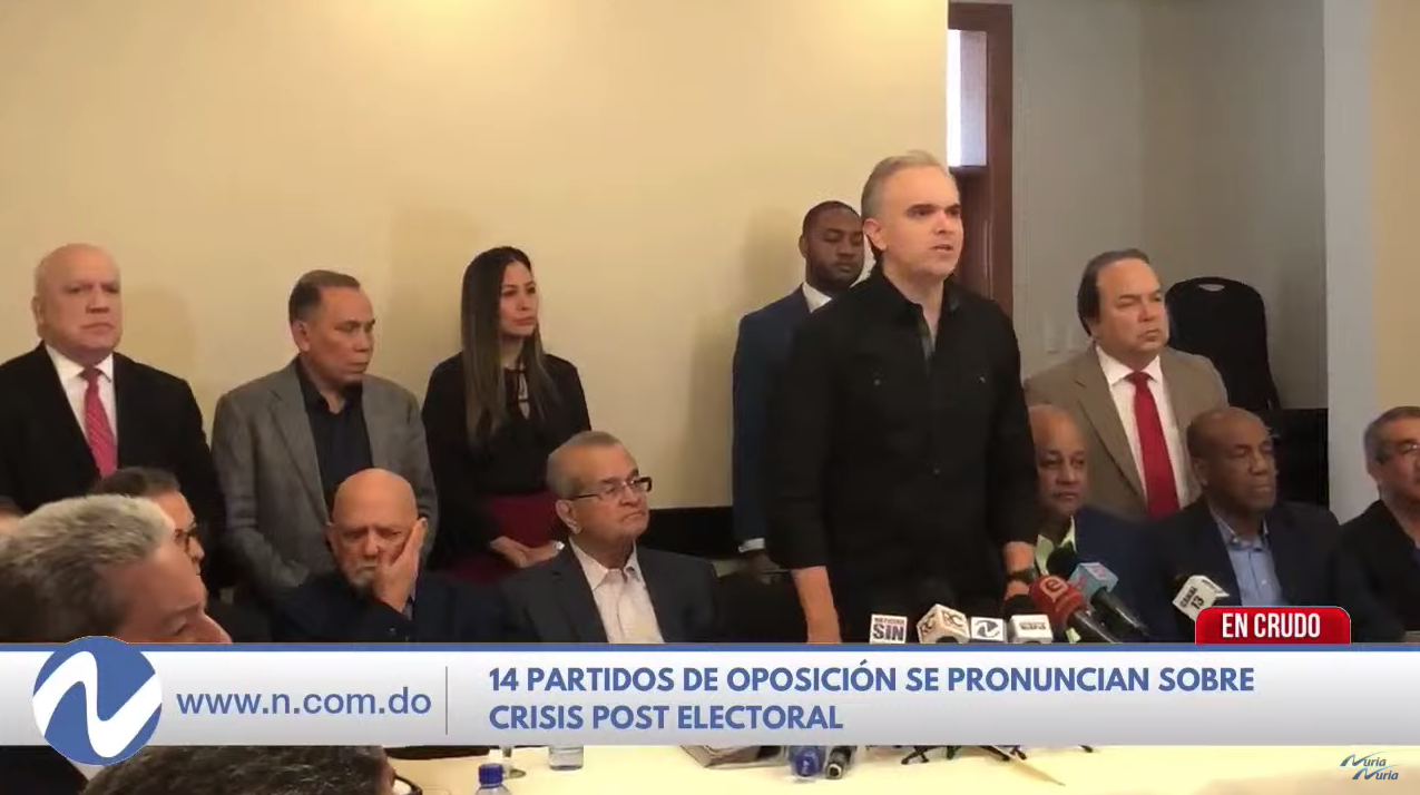 EN VIVO: 14 Partidos De Oposición Se Pronuncian Sobre Crisis Post Electoral