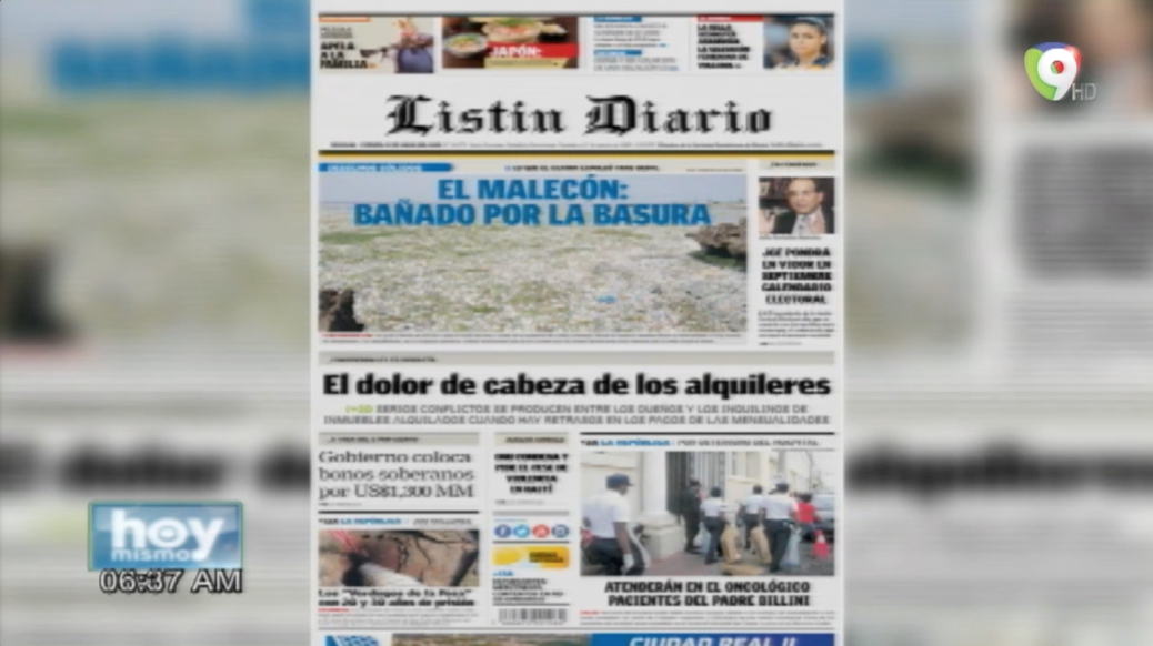 ¡Increíble! El Malecón De Santo Domingo Se Encuentra Bañado De Basura