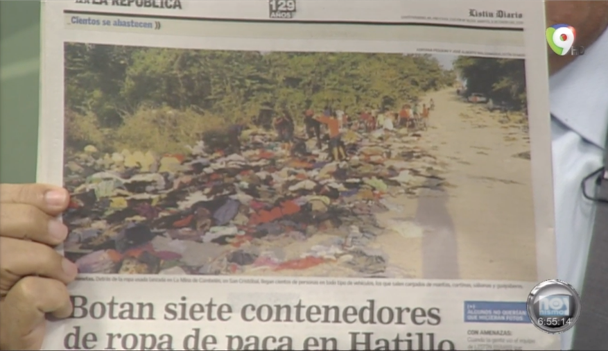 Botan Siete Contenedores De Ropa De Paca En Hatillo