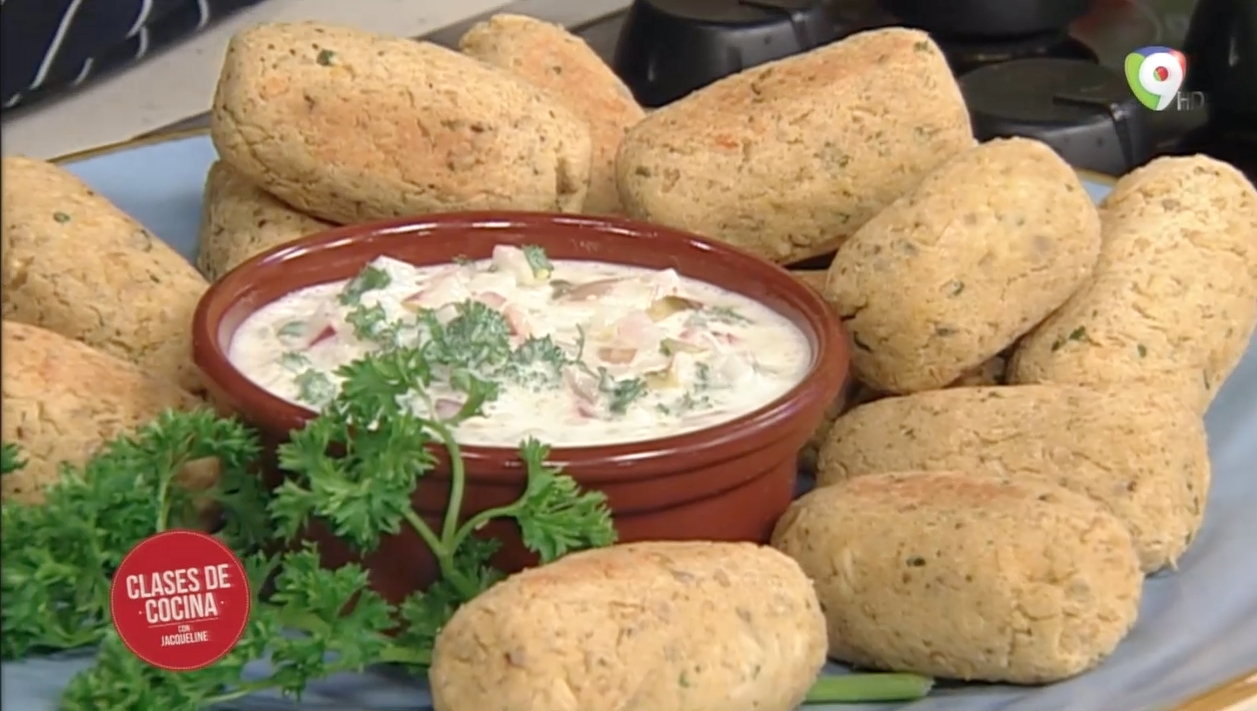 Como preparar unas croquetas de Garbanzo y Pollo con Tartara de Soya en