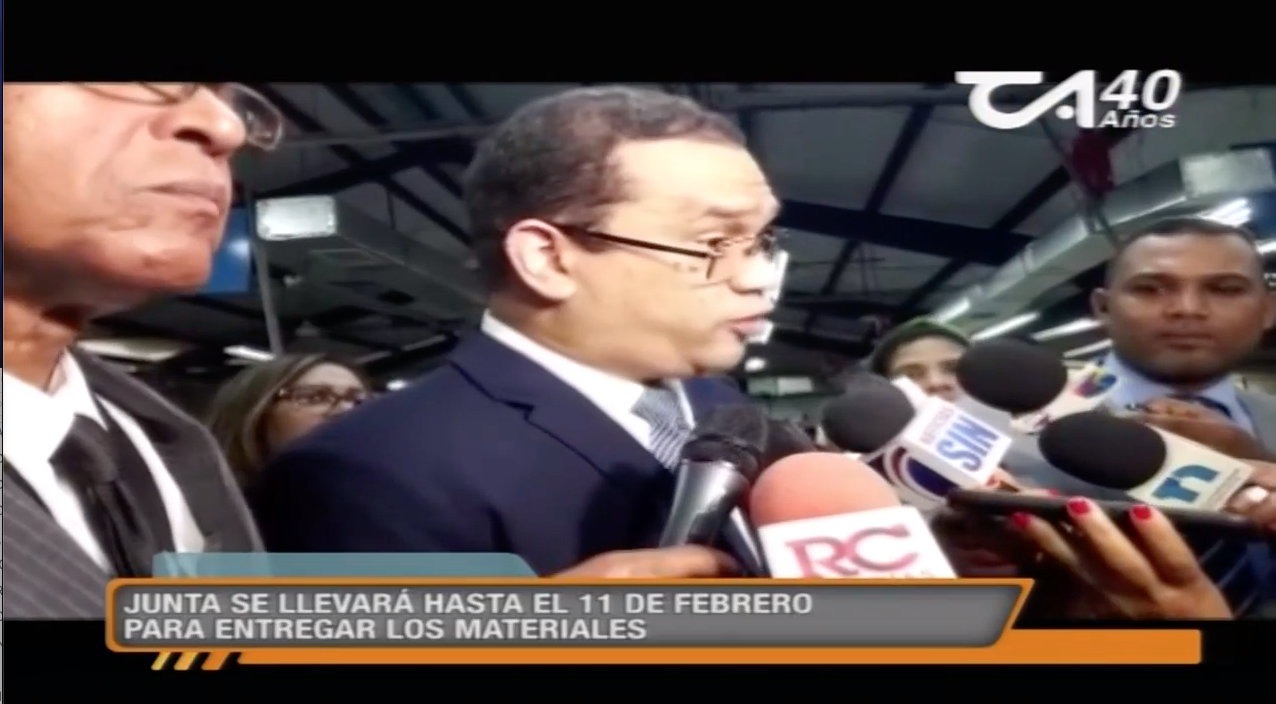 Junta Se Llevará Hasta El 11 De Febrero Para Entregar Los Materiales