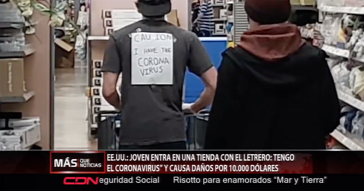Joven Entra En Una Tienda Con Un Letrero Que Decía “Tengo Coronavirus”