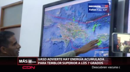 UASD Advierte Hay Energía Acumulada Para Temblor Superior A Los 7 Grados