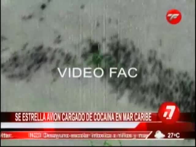 Avión Cargado De Cocaína Se Estrella En El Mar Caribe #Video