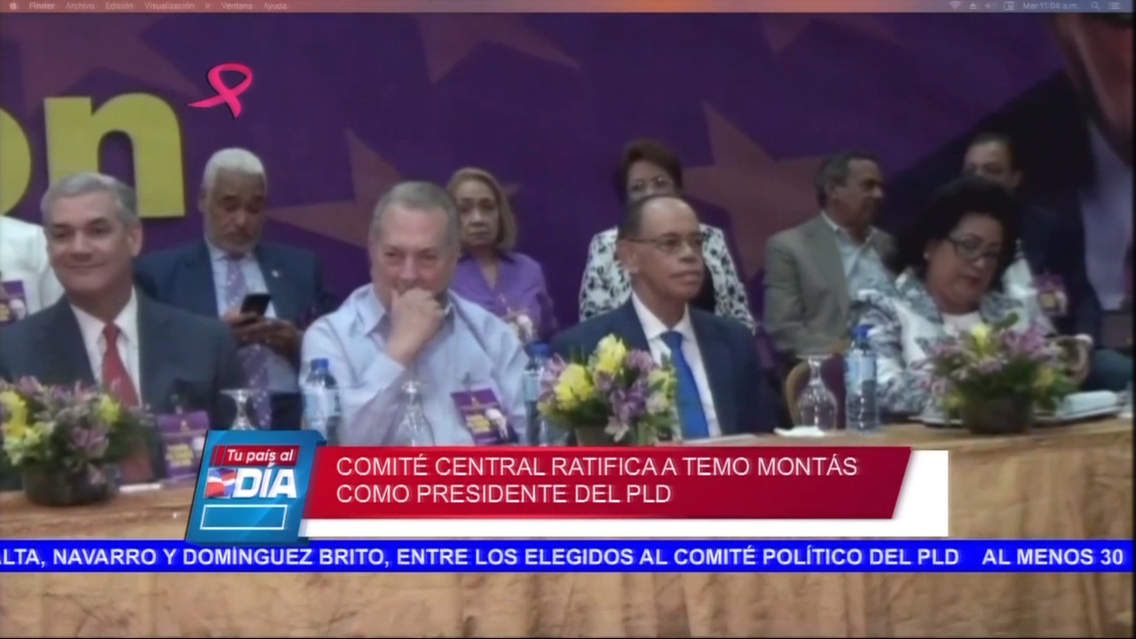 Comité Central Ratifica A Temo Montás Como Presidente Del PLD