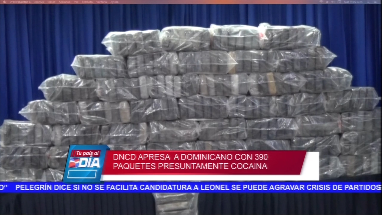 DNCD Apresa A Dominicano Con 390 Paquetes Presuntamente De Cocina