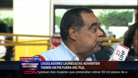 Legisladores Leonelistas Advierten Tienen Un Pie Fuera Del PLD