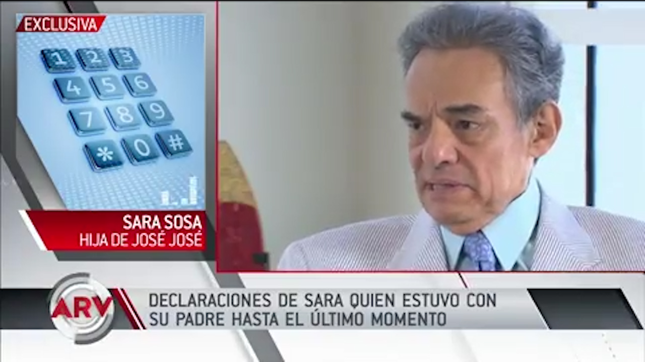 Declaraciones De Sara Sosa “Sarita” Hija Menor De José José Sobre El Fallecimiento De Su Padre