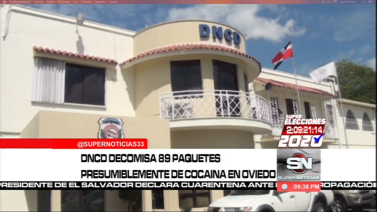 La DNCD Decomisó 89 Paquetes De Presumiblemente Cocaína En Oviedo