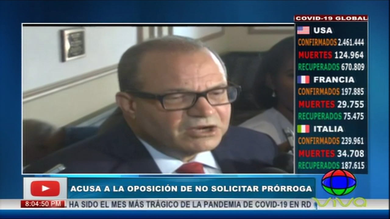 Embajador De RD En Estados Unidos Acusa A La Oposición De No Solicitar Prórroga Del Estado De Emergencia
