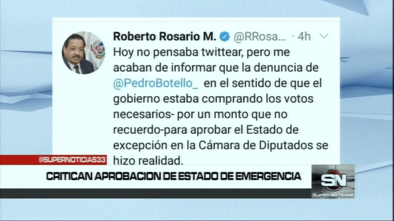 Aprobación Del Estado De Emergencia Con Más Criticas Que Aplausos