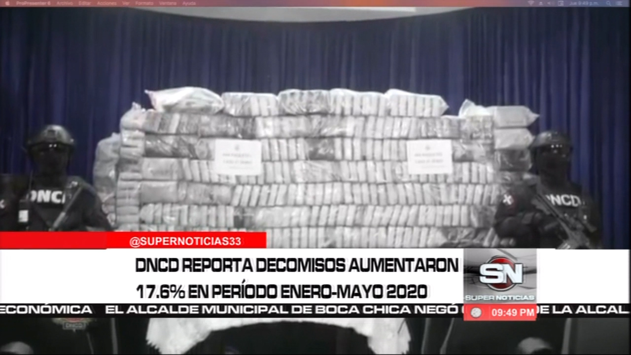 La DNCD Reporta Aumento De Un 17.6% En Los Decomisos Entre Enero A Mayo