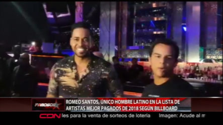 Romeo Santos, Único Hombre Latino En La Lista De Artistas Mejor Pagados De 2018 Según Billboard
