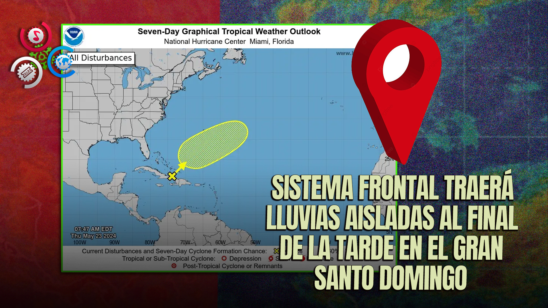 Sistema De Baja Presión No Representa Peligro Para República Dominicana