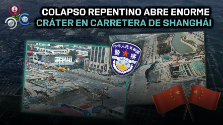 Sumidero En Shanghái Colapsa Carretera En Segundos