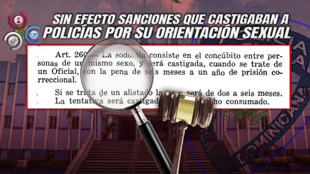 TC Anula Prohibición Que Castigaba Con Hasta 2 Años De Prisión A Agentes Por Relaciones Homosexuales