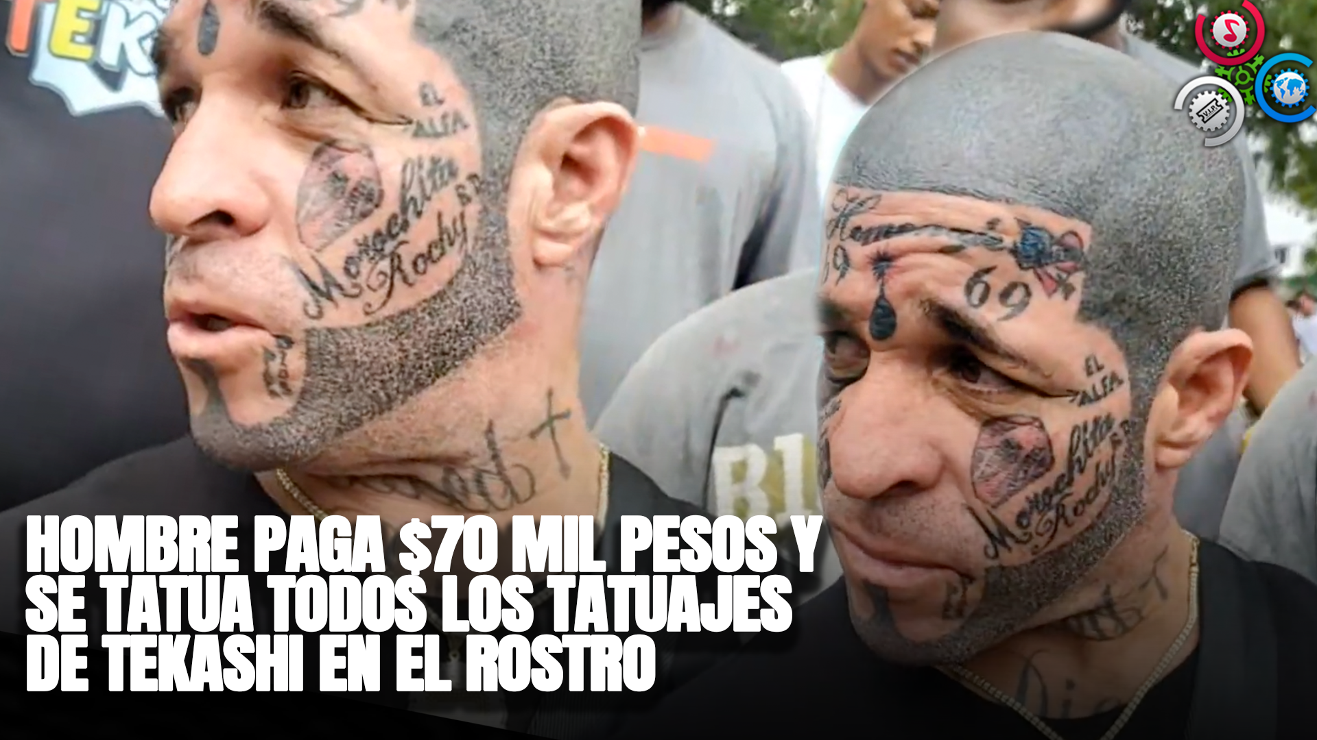 ¡¡HOMBRE EN LA VEGA SE TATUÓ TODO LOS TATUAJES DE TEKASHI EN LA CARA!!