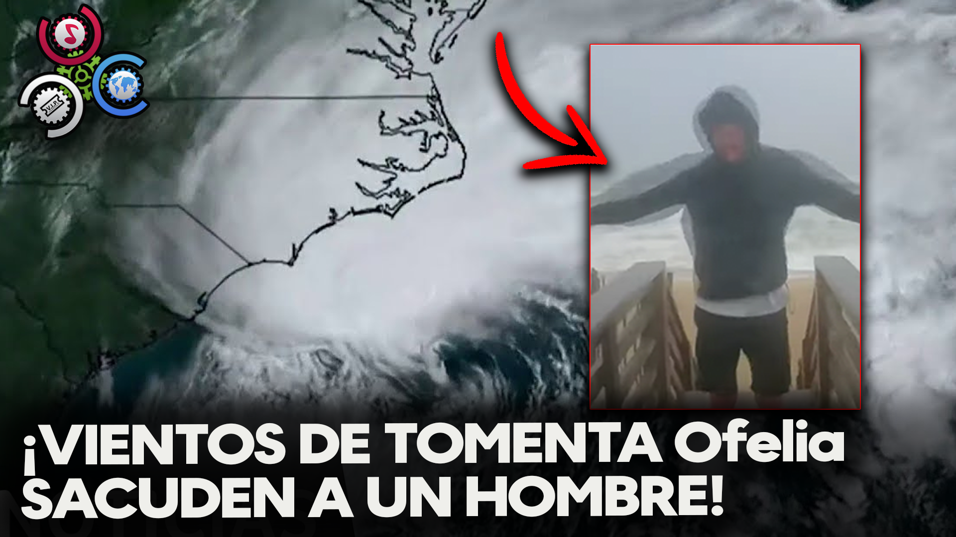 La Tormenta Ofelia Amenaza El Noreste De EE.UU.| ¡VIENTOS SACUDEN A UN HOMBRE!