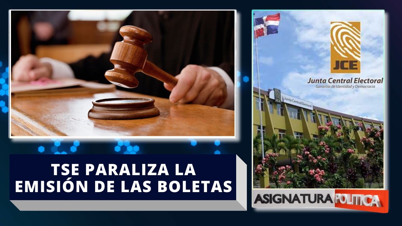 TSE Paraliza La Emisión De Las Boletas Electorales | Asignatura Política