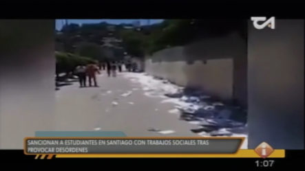 Con Trabajo Social Fueron Sancionados Estudiantes Que Hicieron Desorden En Santiago