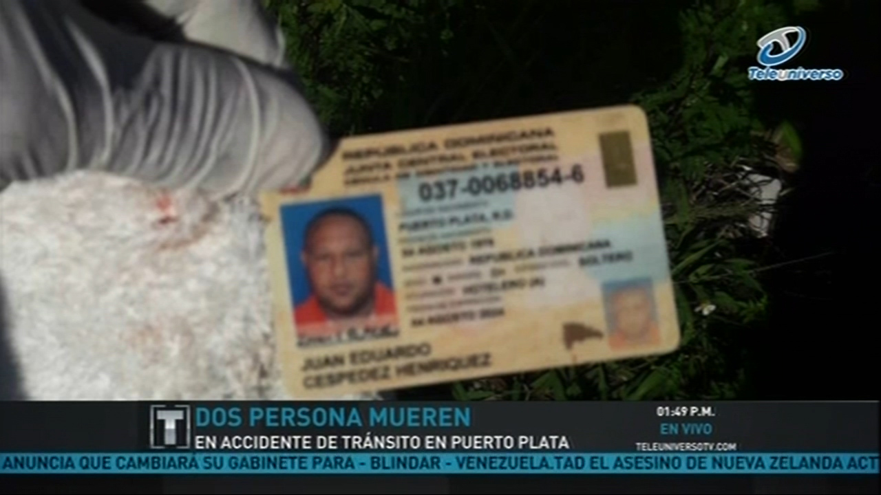 Mueren Dos Personas En Accidente De Tránsito En Puerto Plata