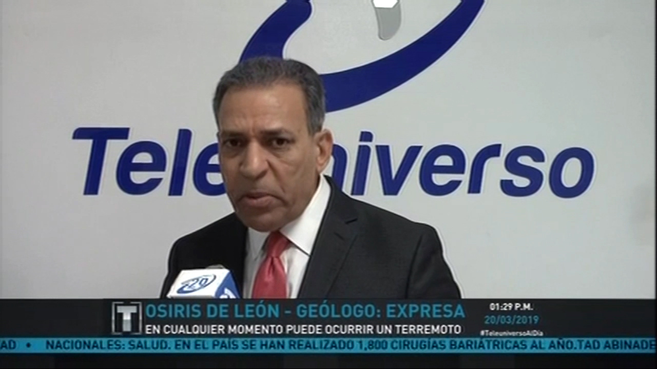 Osiris De León: En Cualquier Momento Puede Ocurrir Un Terremoto
