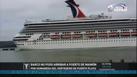Barco No Pudo Arribar A Puerto De Maimón Por Humareda Del Vertedero De Puerto Plata