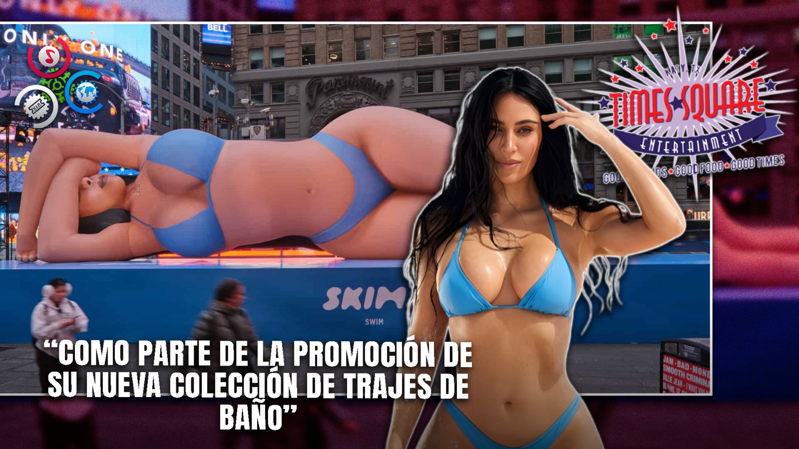 Times Square Se Llena De Glamour Con Una Kim Kardashian Gigante En Bikini