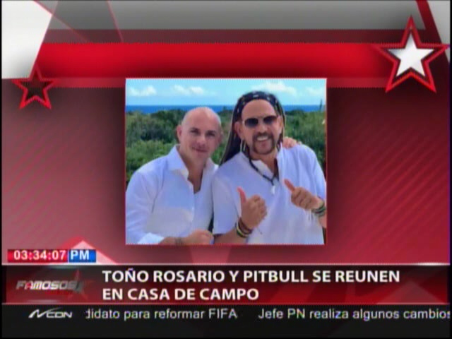 Toño Rosario Se Reúne Con Pitbull En Casa De Campo