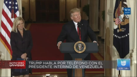 Trump Habla Por Teléfono Con El Presidente Interino De Venezuela