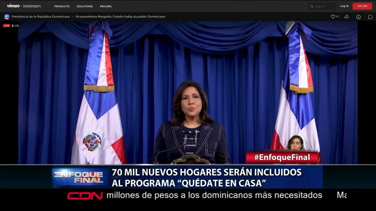 Vicepresidenta Informa Integrarán 70 Mil Nuevos Hogares Al Programa “Quédate En Casa”