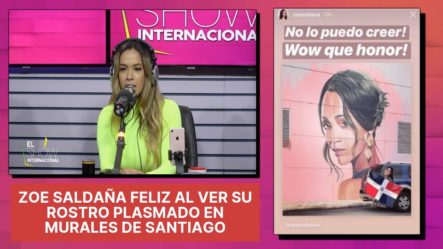 Zoe Saldaña Feliz Al Ver Su Rostro Plasmado En Murales De Santiago