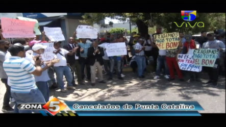 Protestan Los Obreros Que Fueron Cancelados Por Exigir Sus Derechos En Punta Catalina