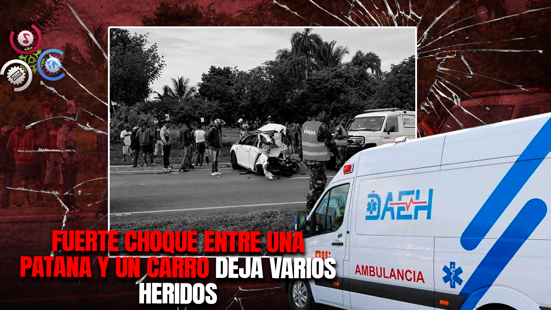 Accidente Entre Una Patana Y Un Automóvil Deja Varios Heridos En La Circunvalación Santo Domingo