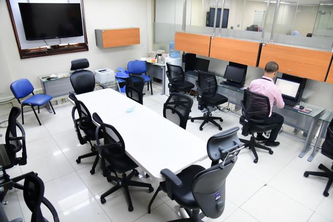 Acondicionan Sala De Prensa Para Los Periodistas En El Palacio Nacional