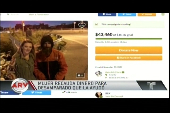 Como Muestra De Agradecimiento, Una Mujer Recaudó Unos US$48.000 Dólares Para Ayudar A Un Desamparado