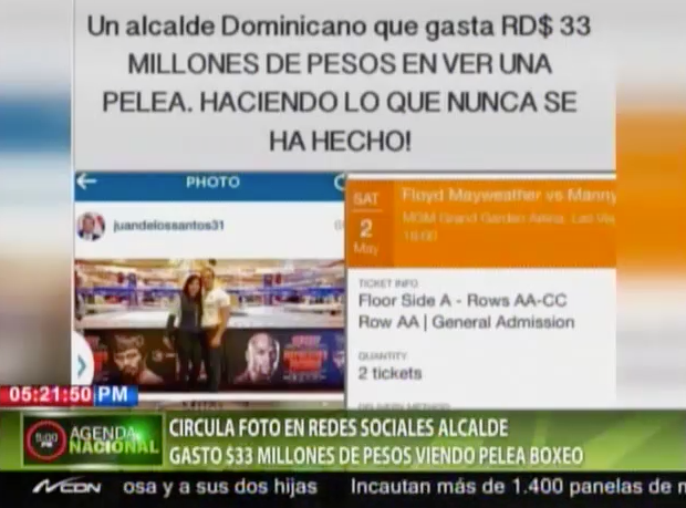 El Alcalde De Santo Domingo Este Gastó 33 Millones De Pesos Para Ver En Vivo Pelea Pacquiao-Mayweather #Video