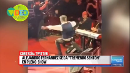 ¡Tremendo Jumo! Alejandro Fernández Se Cae En Pleno Show