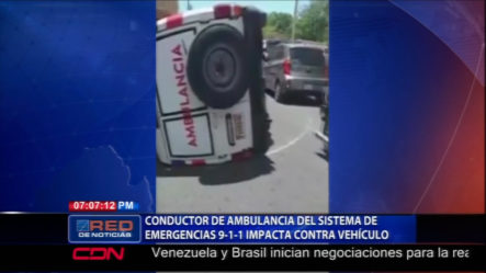 Ambulancia Del 911 Choca Con Carro Publico En La Romana