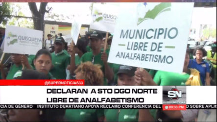Declaran A Santo Domingo Norte Libre De Analfabetismo