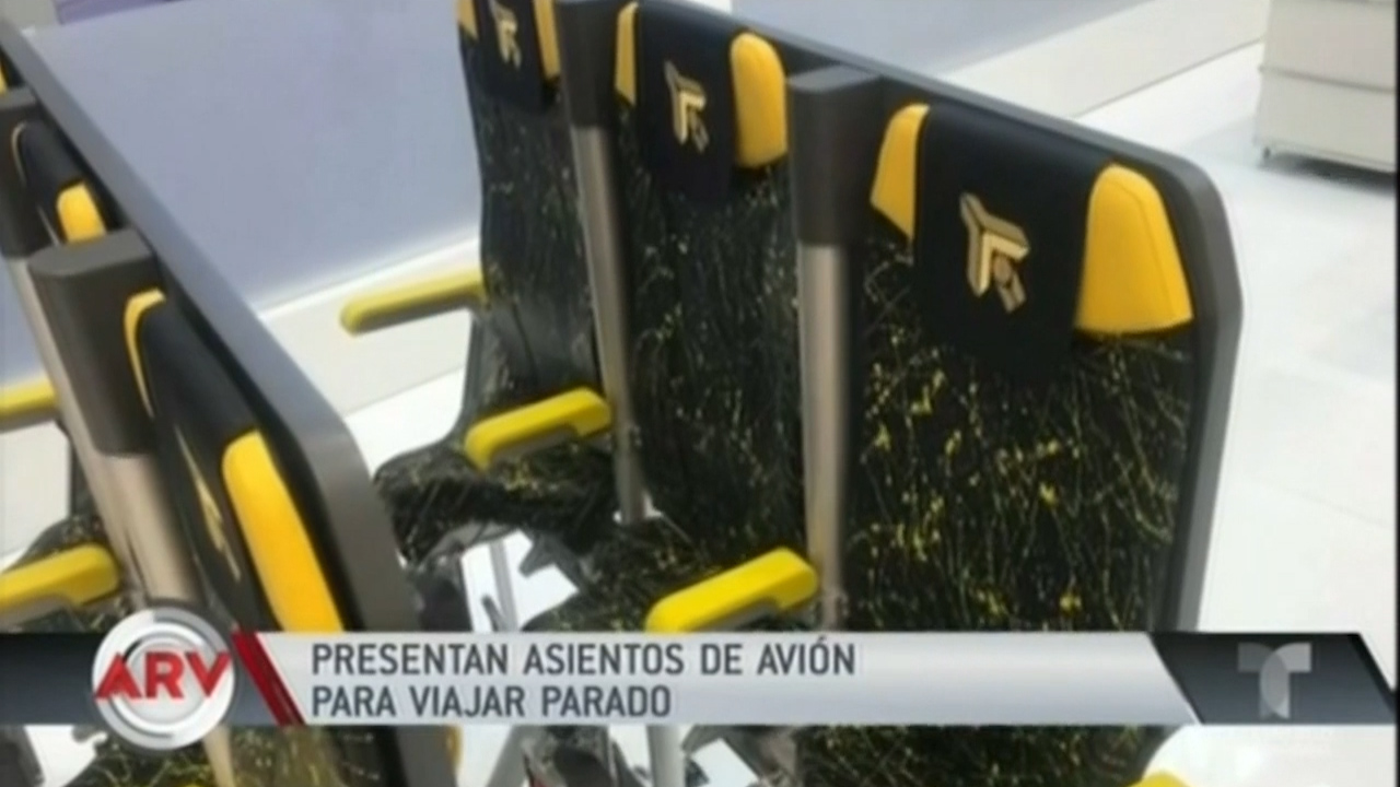 Presentan Asientos De Avión Para Viajar Parado