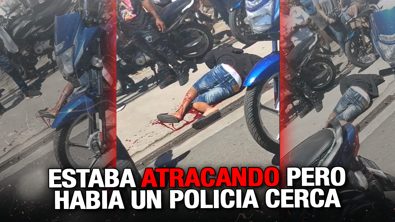 ¡IMÁGENES FUERTES! Estaba Atracando Pero No Se Percató Que Había Un Policía Cerca Quien Le Disparó Mientras Intentaba Escapar